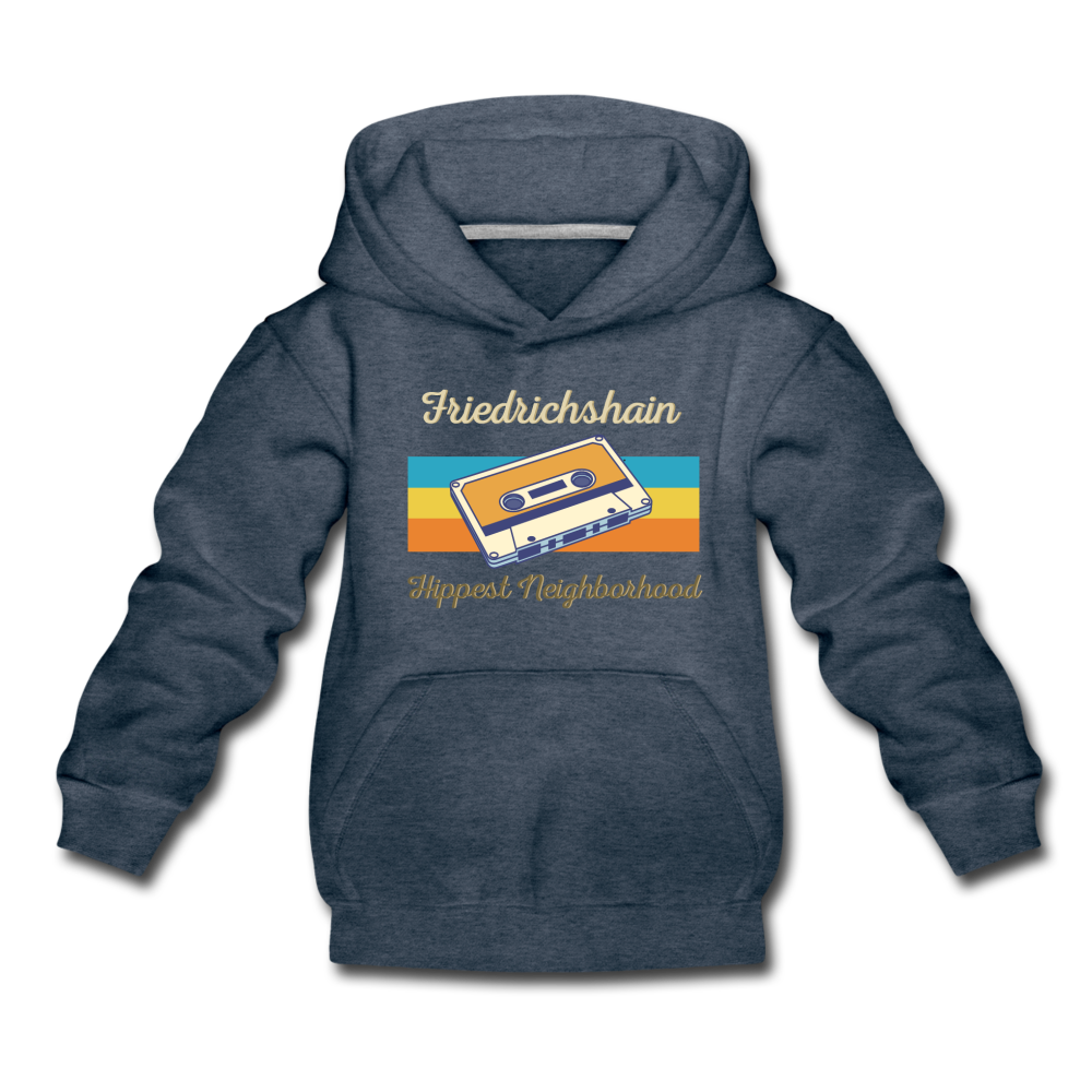 Friedrichshain Hippest Neighborhood - Kinder Premium Hoodie - Jeansblau