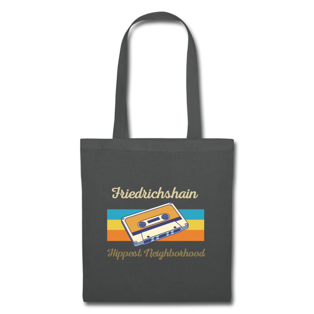 Friedrichshain Hippest Neighborhood - Stoffbeutel - Graphite