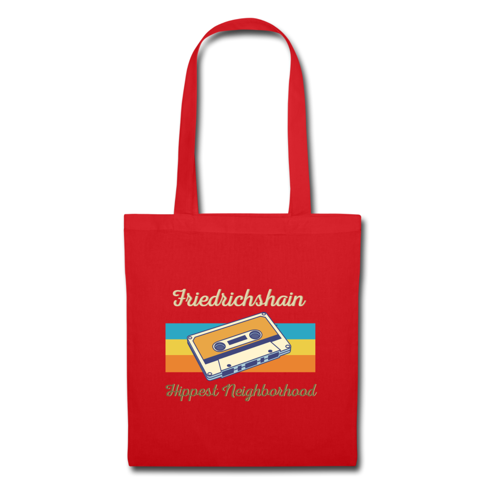 Friedrichshain Hippest Neighborhood - Stoffbeutel - Rot