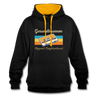 Gesundbrunnen Hippest Neighborhood - Kontrast Hoodie - Schwarz/Gold