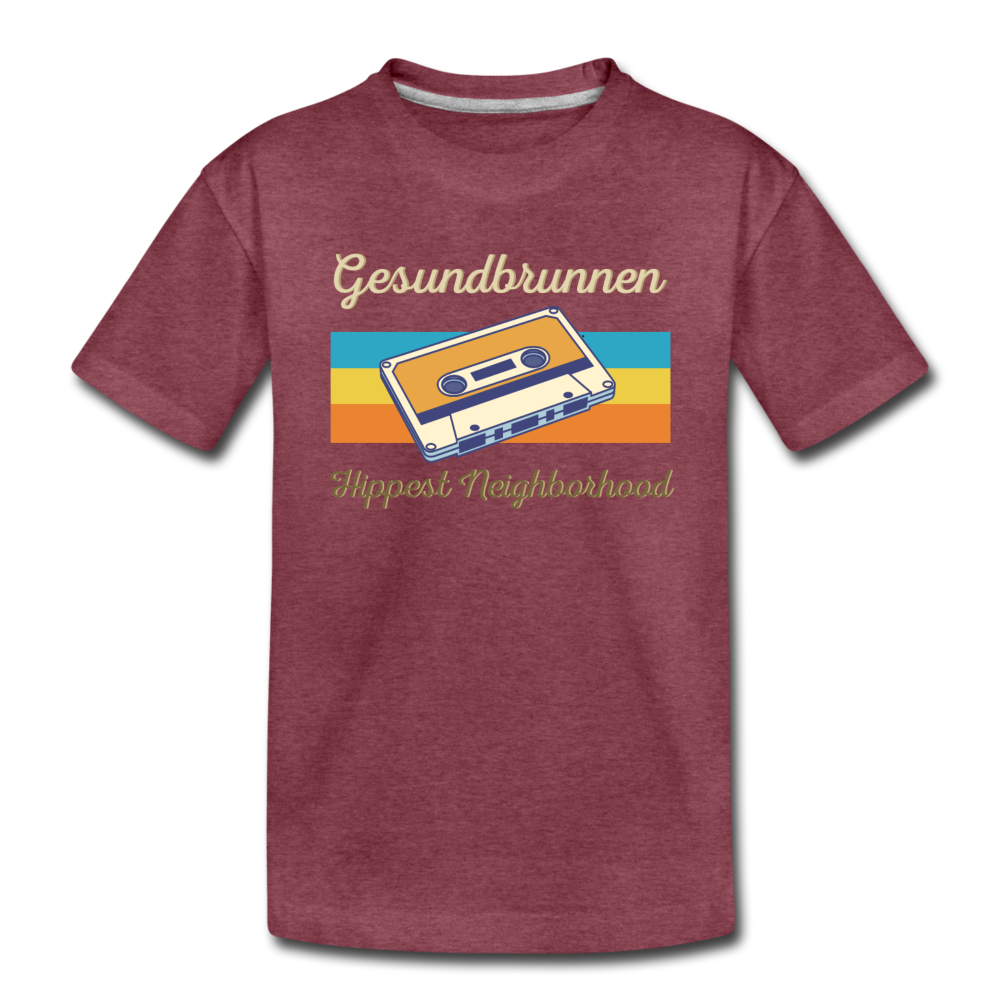 Gesundbrunnen Hippest Neighborhood - Teenager Premium T-Shirt - Bordeauxrot meliert
