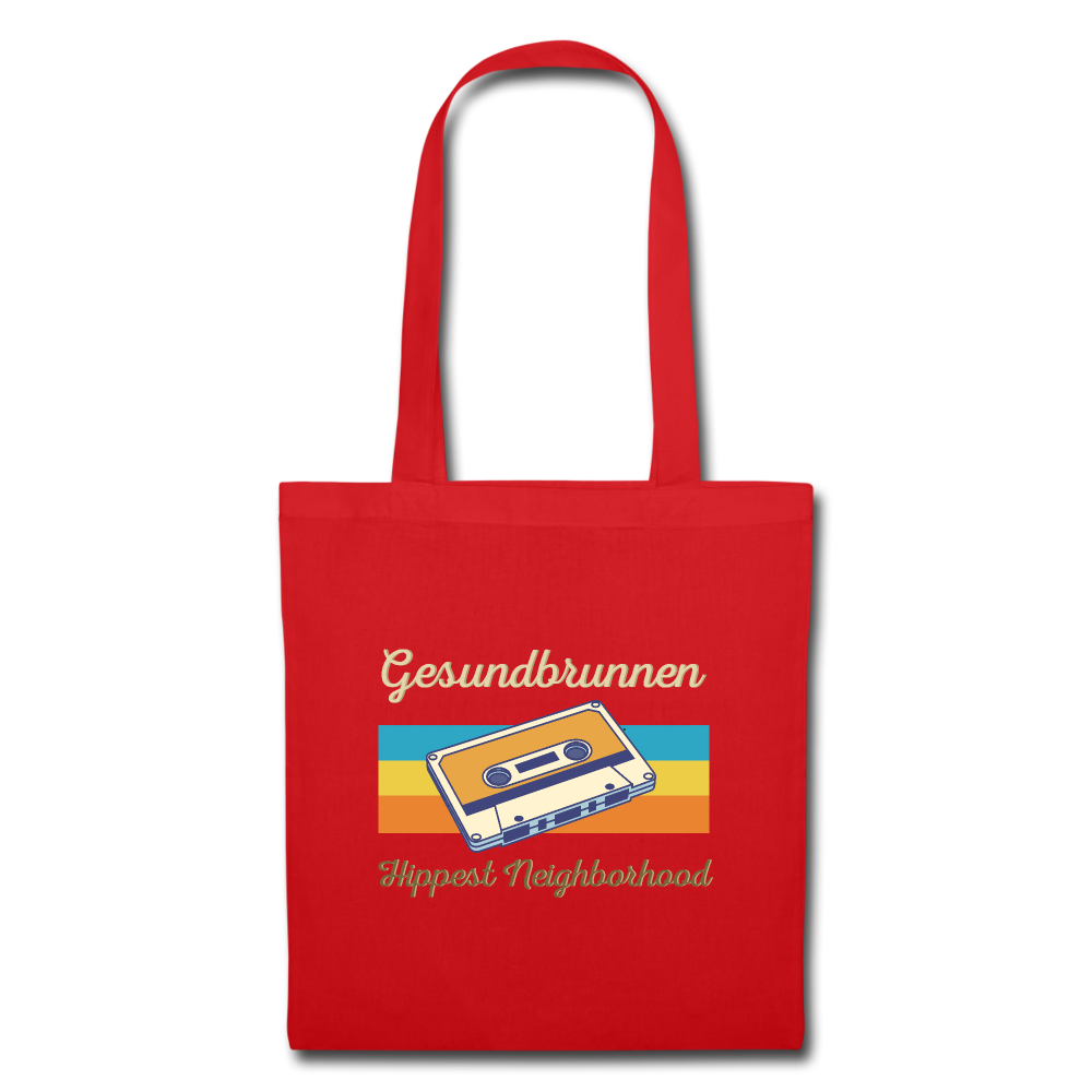Gesundbrunnen Hippest Neighborhood - Stoffbeutel - Rot