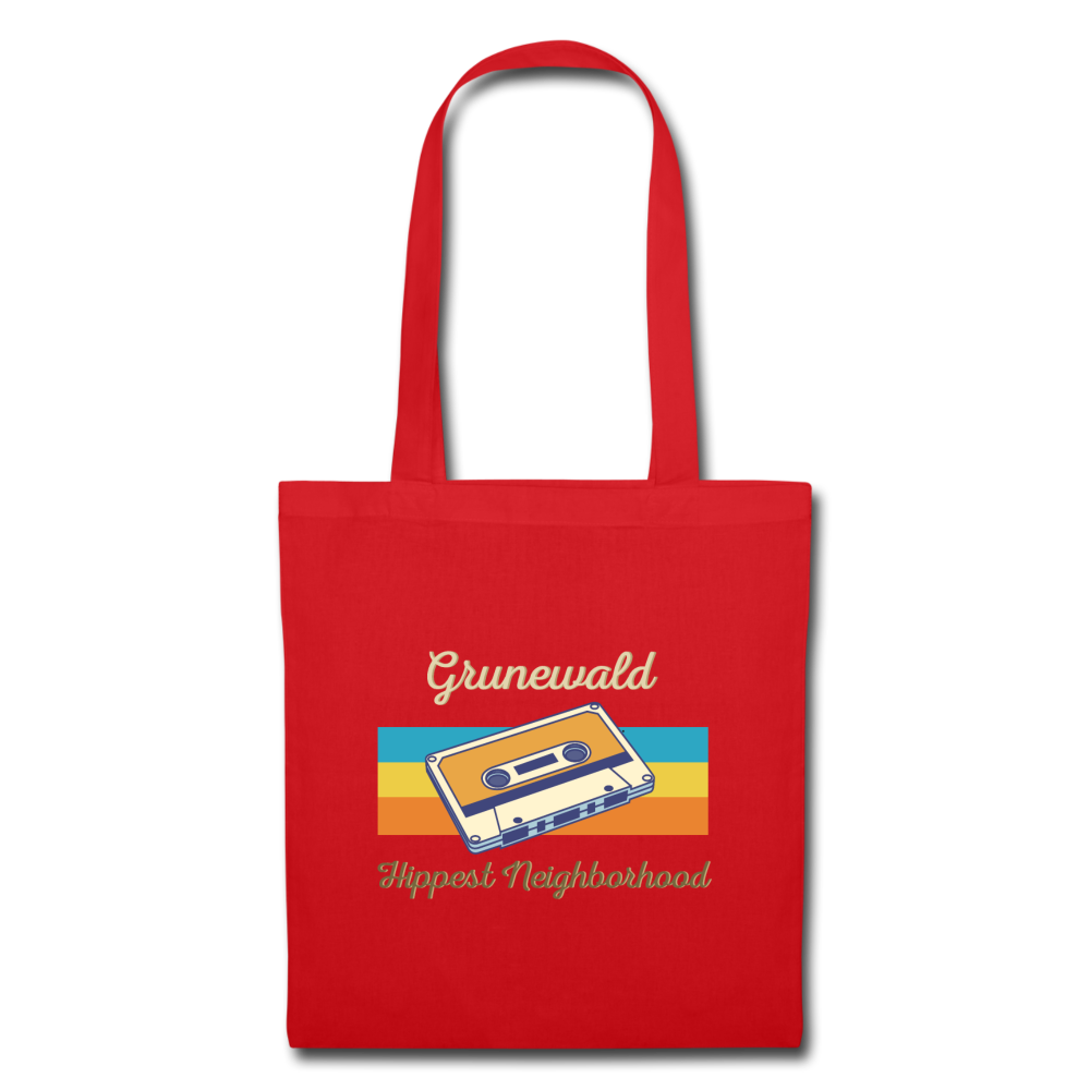 Grunewald Hippest Neighborhood - Stoffbeutel - Rot