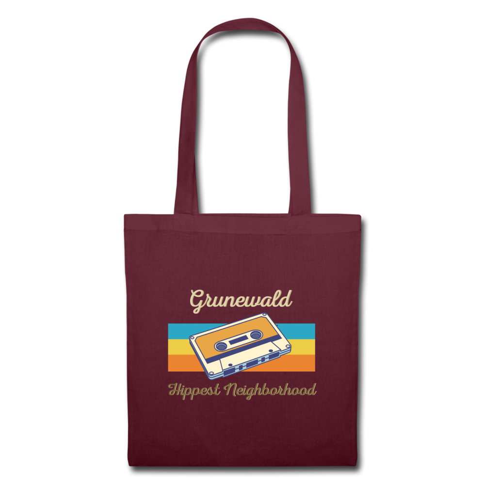 Grunewald Hippest Neighborhood - Stoffbeutel - Burgunderrot