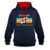 Grunewald Hippest Neighborhood - Kontrast Hoodie - Navy/Rot