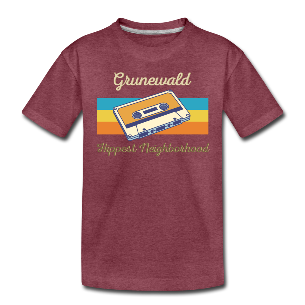 Grunewald Hippest Neighborhood - Teenager Premium T-Shirt - Bordeauxrot meliert