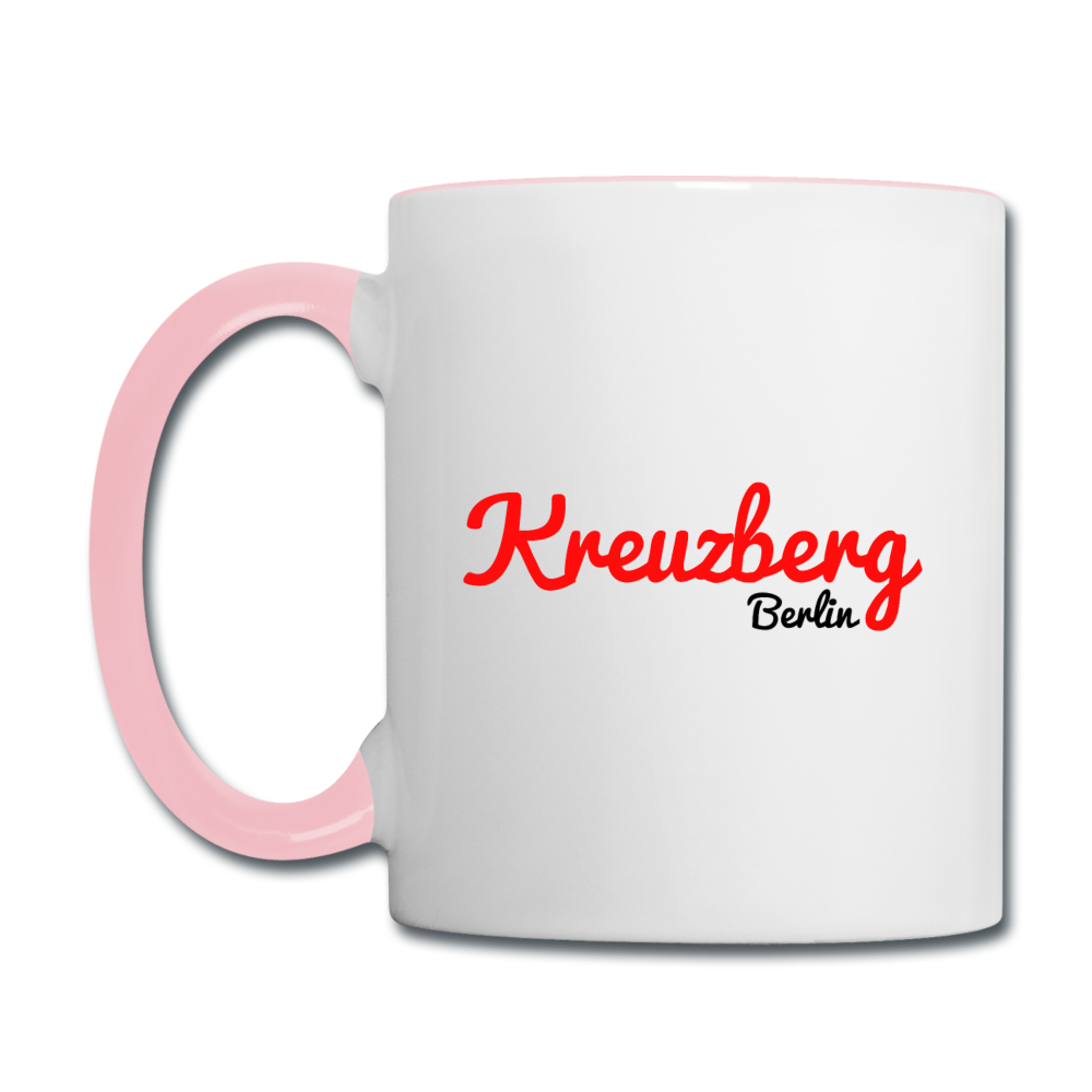 Kreuzberg Berlin - Tasse zweifarbig - Weiß/Pink