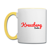 Kreuzberg Berlin - Tasse zweifarbig - Weiß/Gelb