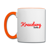 Kreuzberg Berlin - Tasse zweifarbig - Weiß/Orange
