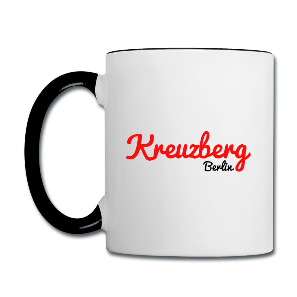 Kreuzberg Berlin - Tasse zweifarbig - Weiß/Schwarz