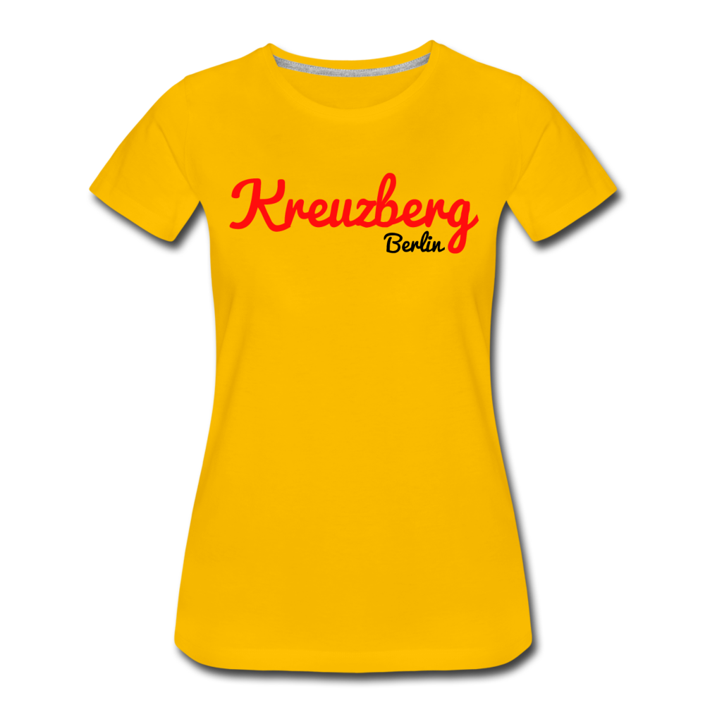 Kreuzberg Berlin - Frauen Premium T-Shirt - Sonnengelb