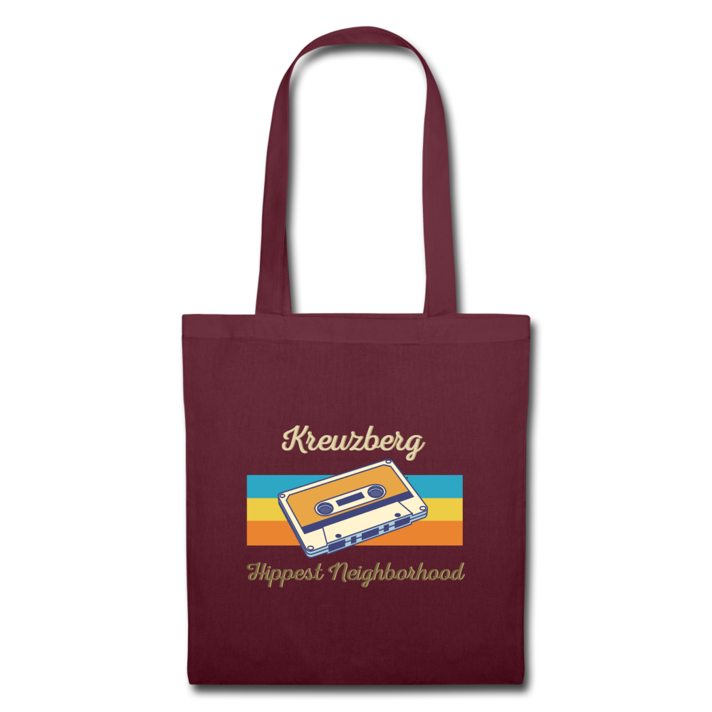 Kreuzberg Hippest Neighborhood - Stoffbeutel - Burgunderrot