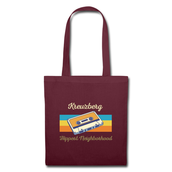 Kreuzberg Hippest Neighborhood - Stoffbeutel - Burgunderrot