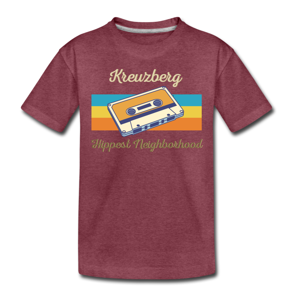 Kreuzberg Hippest Neighborhood - Teenager Premium T-Shirt - Bordeauxrot meliert