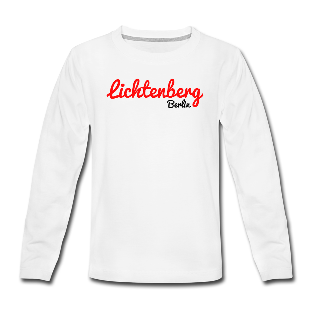 Lichtenberg Berlin - Teenager Langarmshirt - Weiß