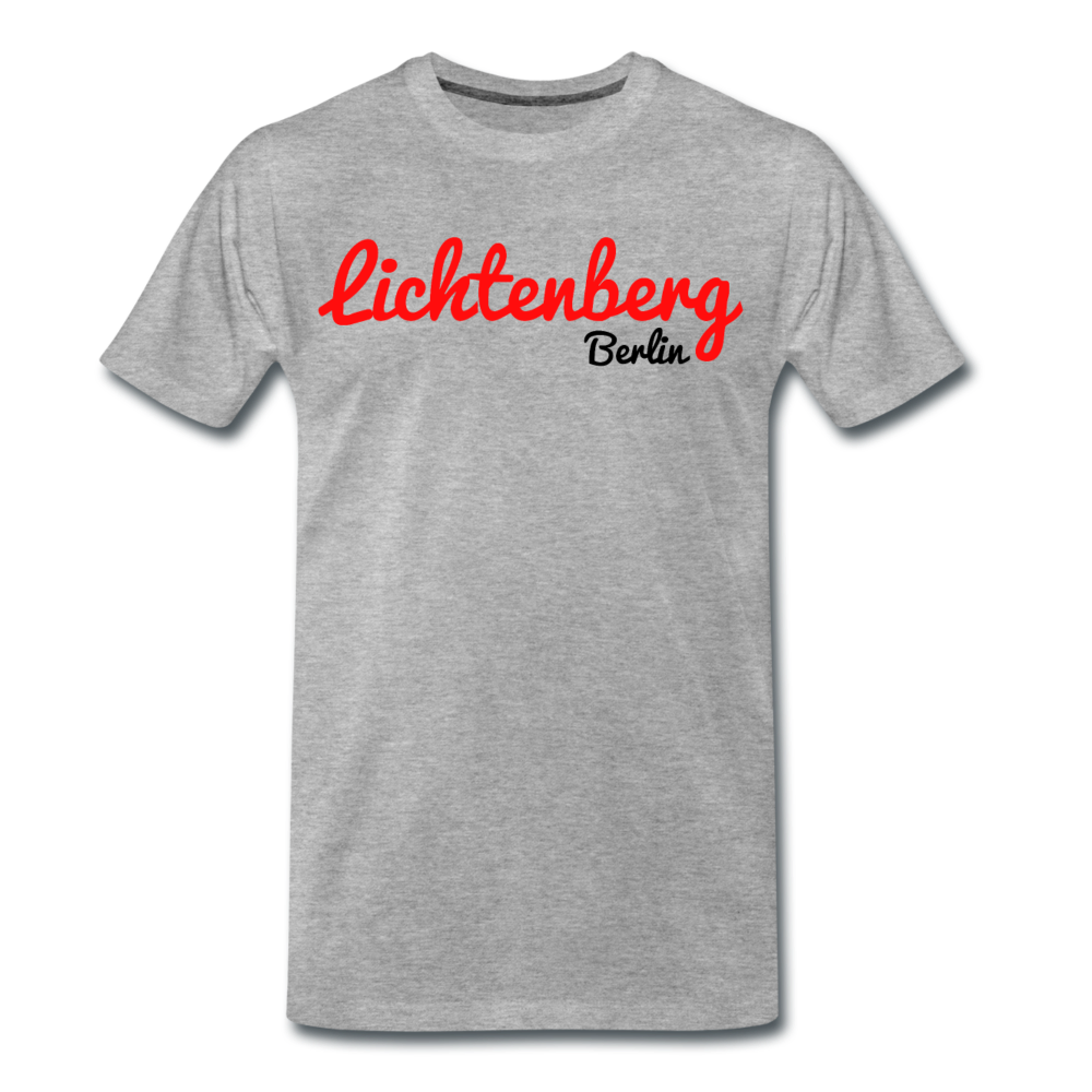 Lichtenberg Berlin - Männer Premium T-Shirt - Grau meliert
