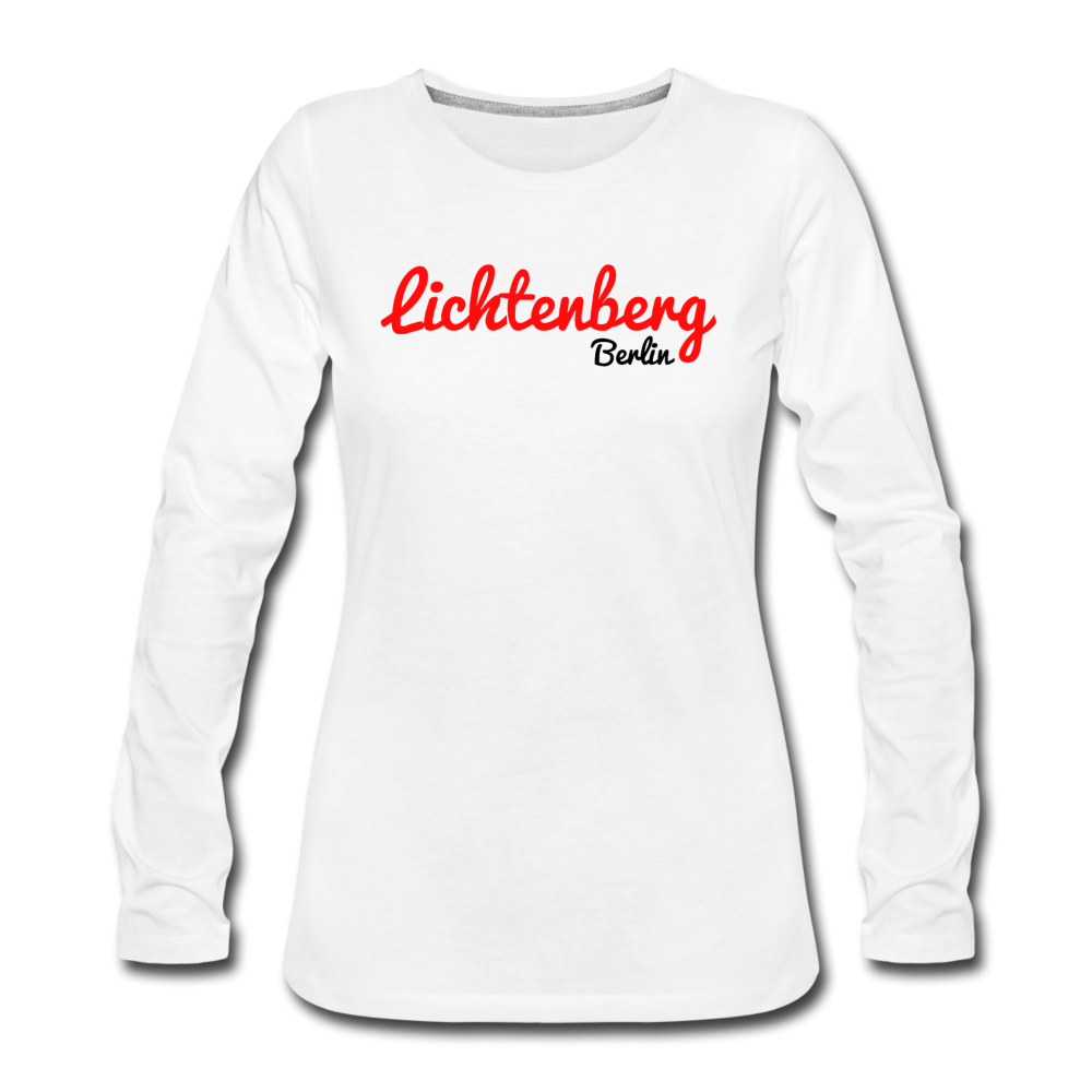 Lichtenberg Berlin - Frauen Premium Langarmshirt - Weiß
