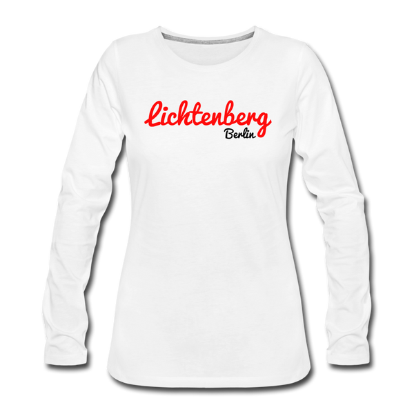 Lichtenberg Berlin - Frauen Premium Langarmshirt - Weiß