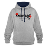 Karlshorst - Kontrast Hoodie - Grau meliert/Navy