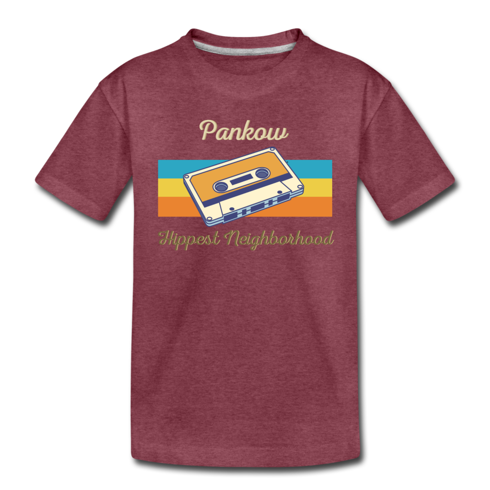 Pankow Hippest Neighborhood - Teenager Premium T-Shirt - Bordeauxrot meliert