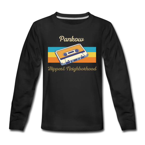 Pankow Hippest Neighborhood - Kinder Langarmshirt - Schwarz