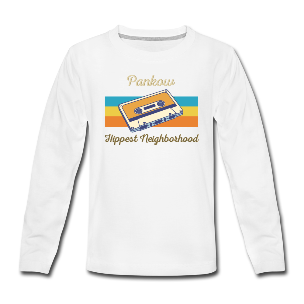 Pankow Hippest Neighborhood - Teenager Langarmshirt - Weiß