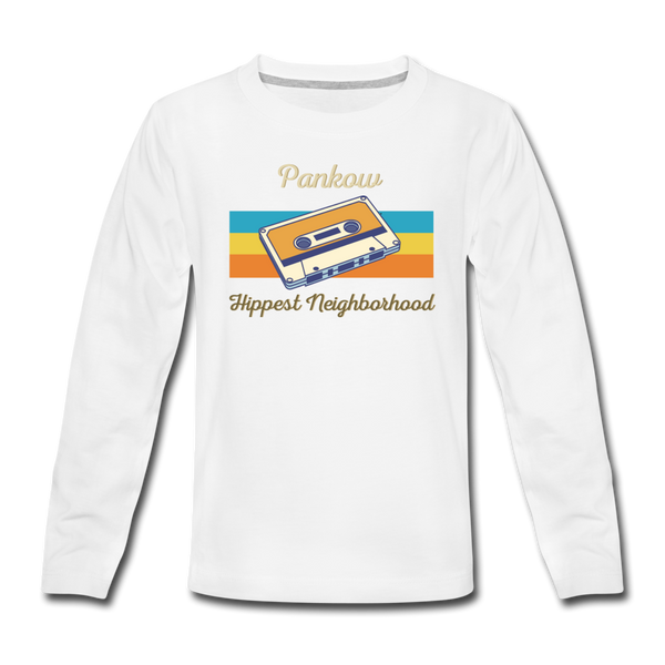 Pankow Hippest Neighborhood - Teenager Langarmshirt - Weiß