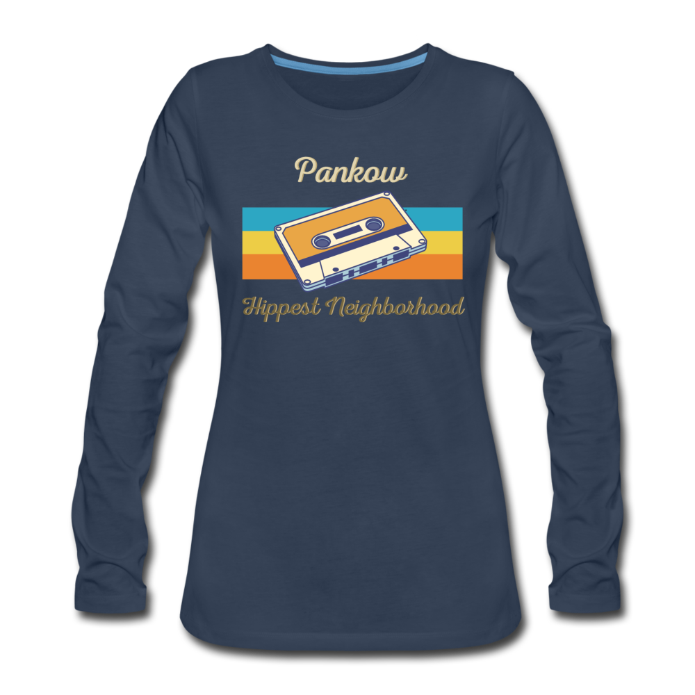 Pankow Hippest Neighborhood - Frauen Premium Langarmshirt - Navy