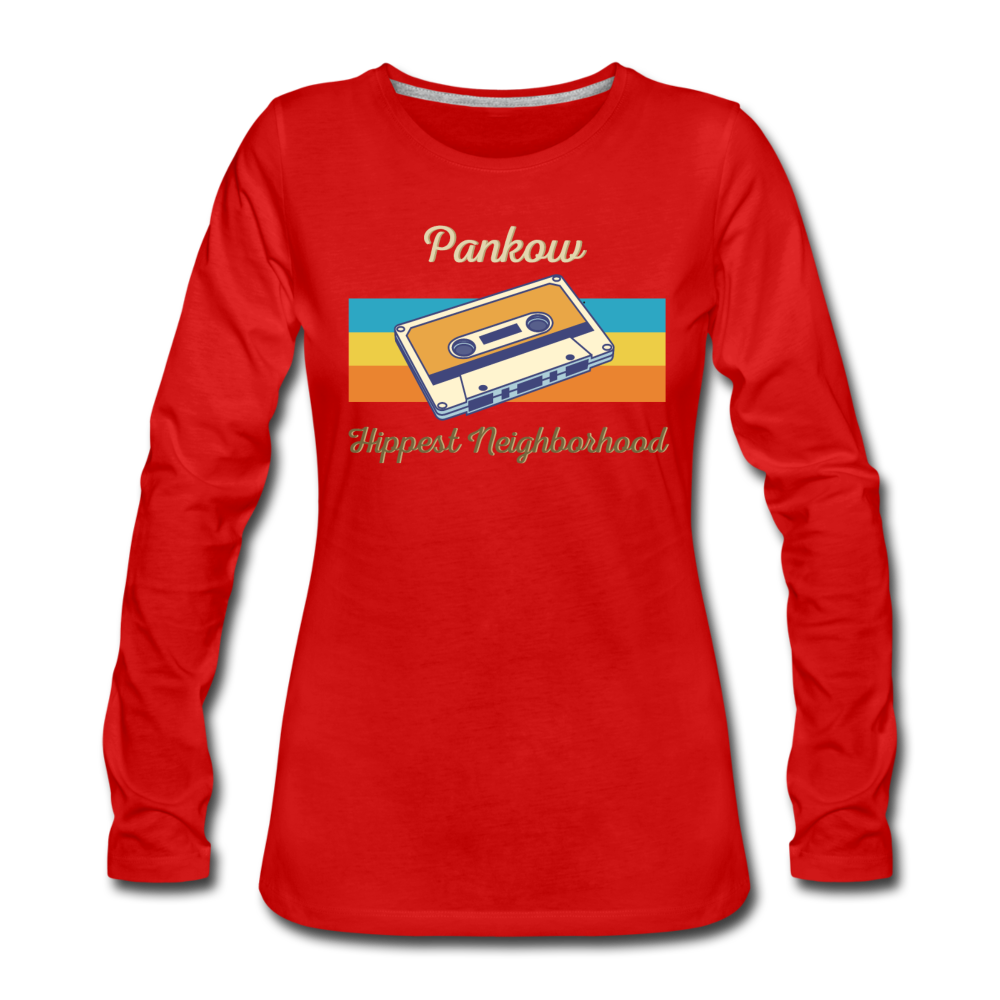 Pankow Hippest Neighborhood - Frauen Premium Langarmshirt - Rot