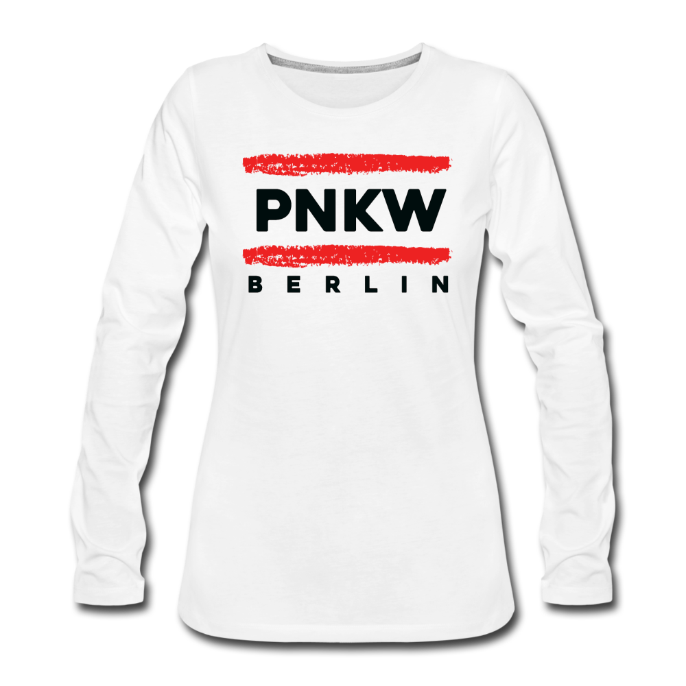 PNKW - Frauen Premium Langarmshirt - Weiß