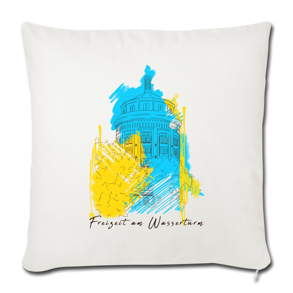 Freizeit am Wasserturm - Sofakissen mit Füllung (45 x 45 cm) - Naturweiß