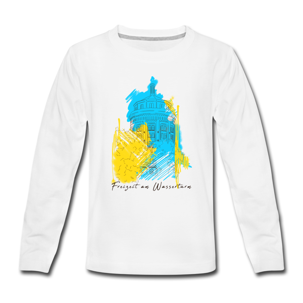 Freizeit am Wasserturm - Kinder Langarmshirt - Weiß