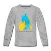 Freizeit am Wasserturm - Kinder Langarmshirt - Grau meliert