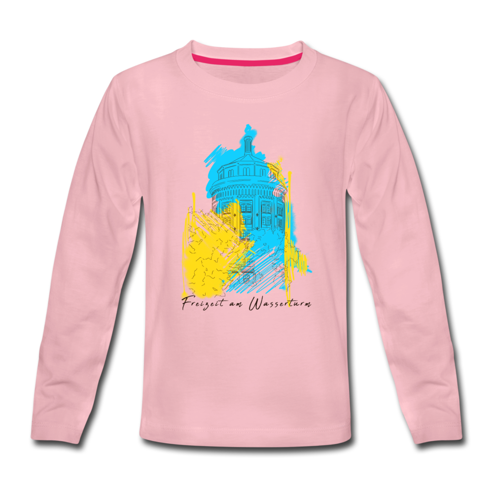 Freizeit am Wasserturm - Kinder Langarmshirt - Hellrosa