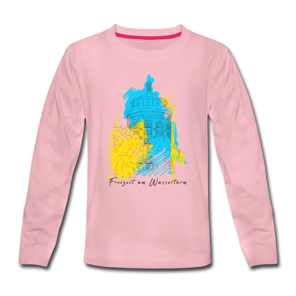 Freizeit am Wasserturm - Kinder Langarmshirt - Hellrosa