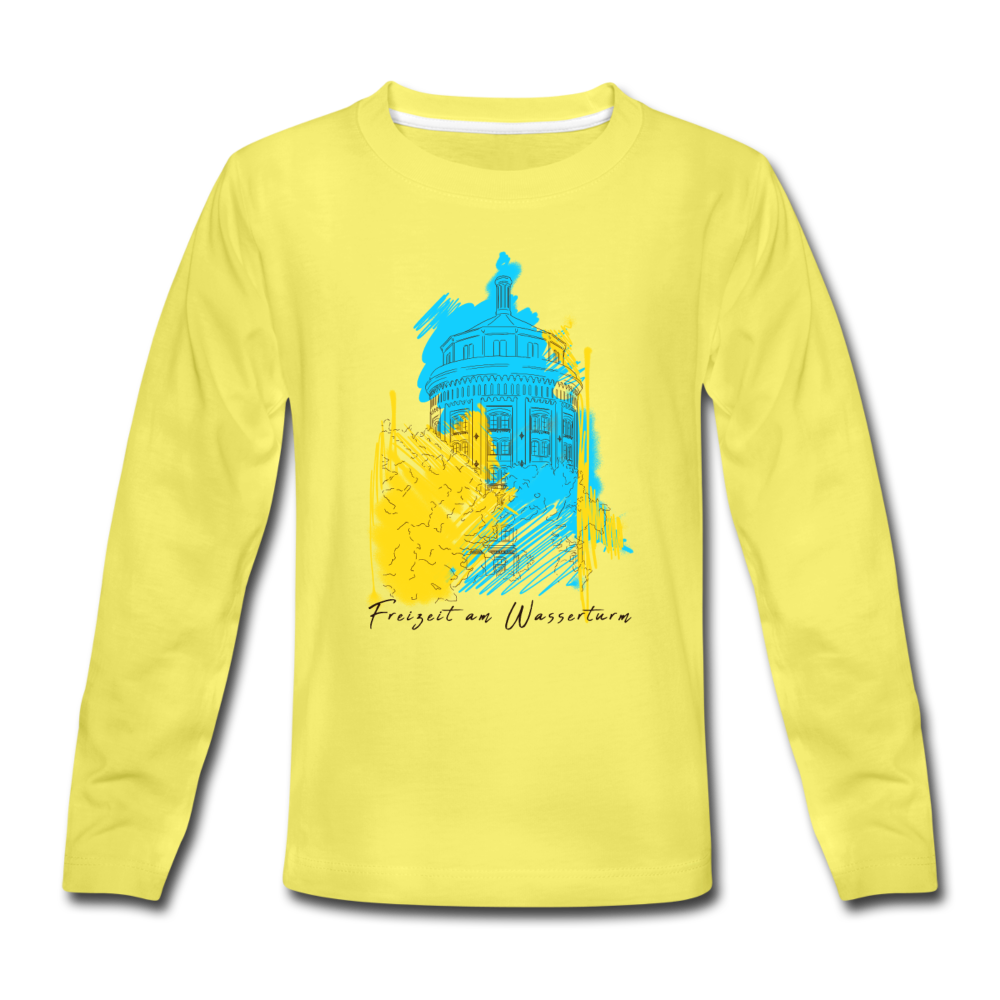 Freizeit am Wasserturm - Kinder Langarmshirt - Gelb