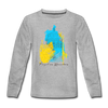 Freizeit am Wasserturm - Teenager Langarmshirt - Grau meliert