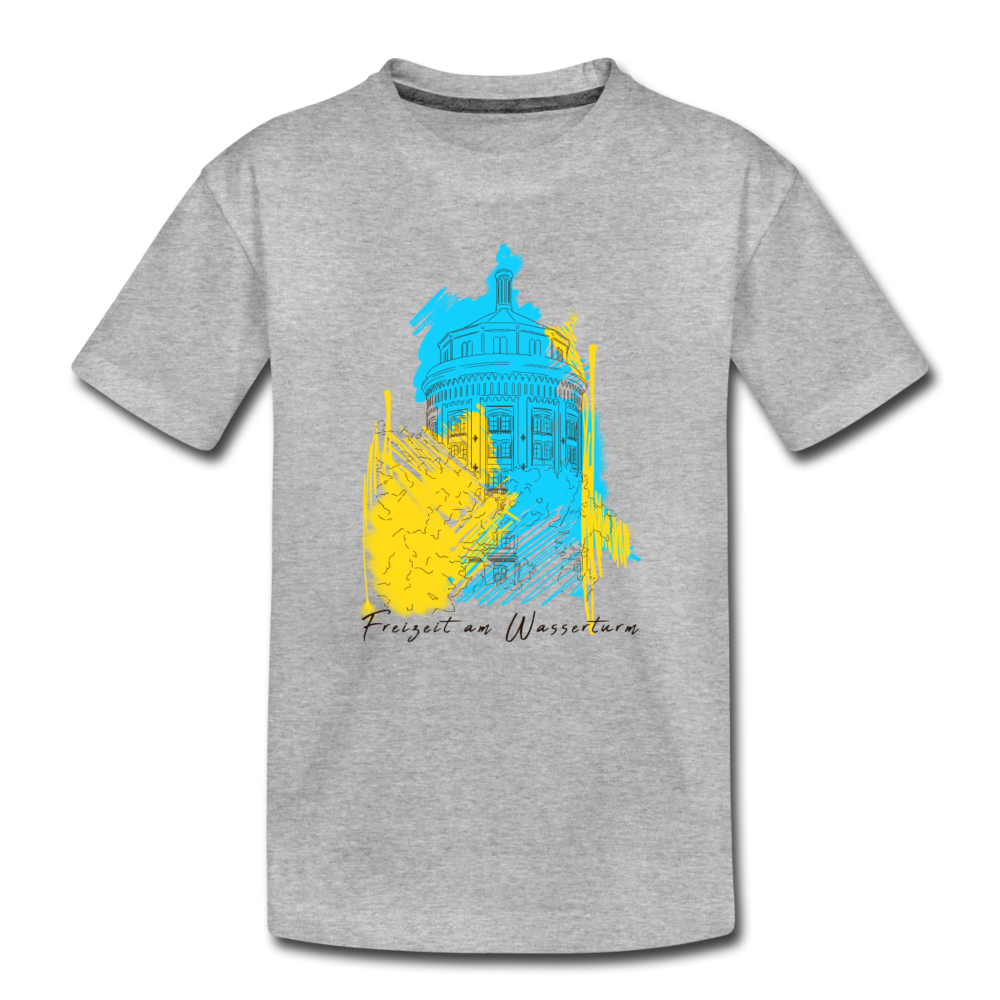 Freizeit am Wasserturm - Teenager Premium T-Shirt - Grau meliert