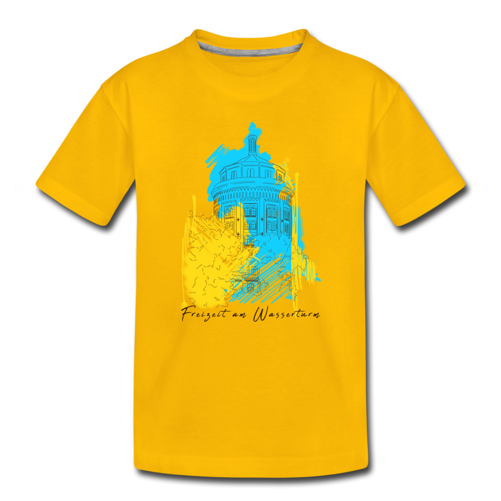 Freizeit am Wasserturm - Teenager Premium T-Shirt - Sonnengelb
