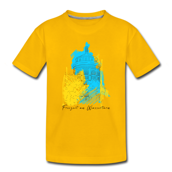 Freizeit am Wasserturm - Teenager Premium T-Shirt - Sonnengelb