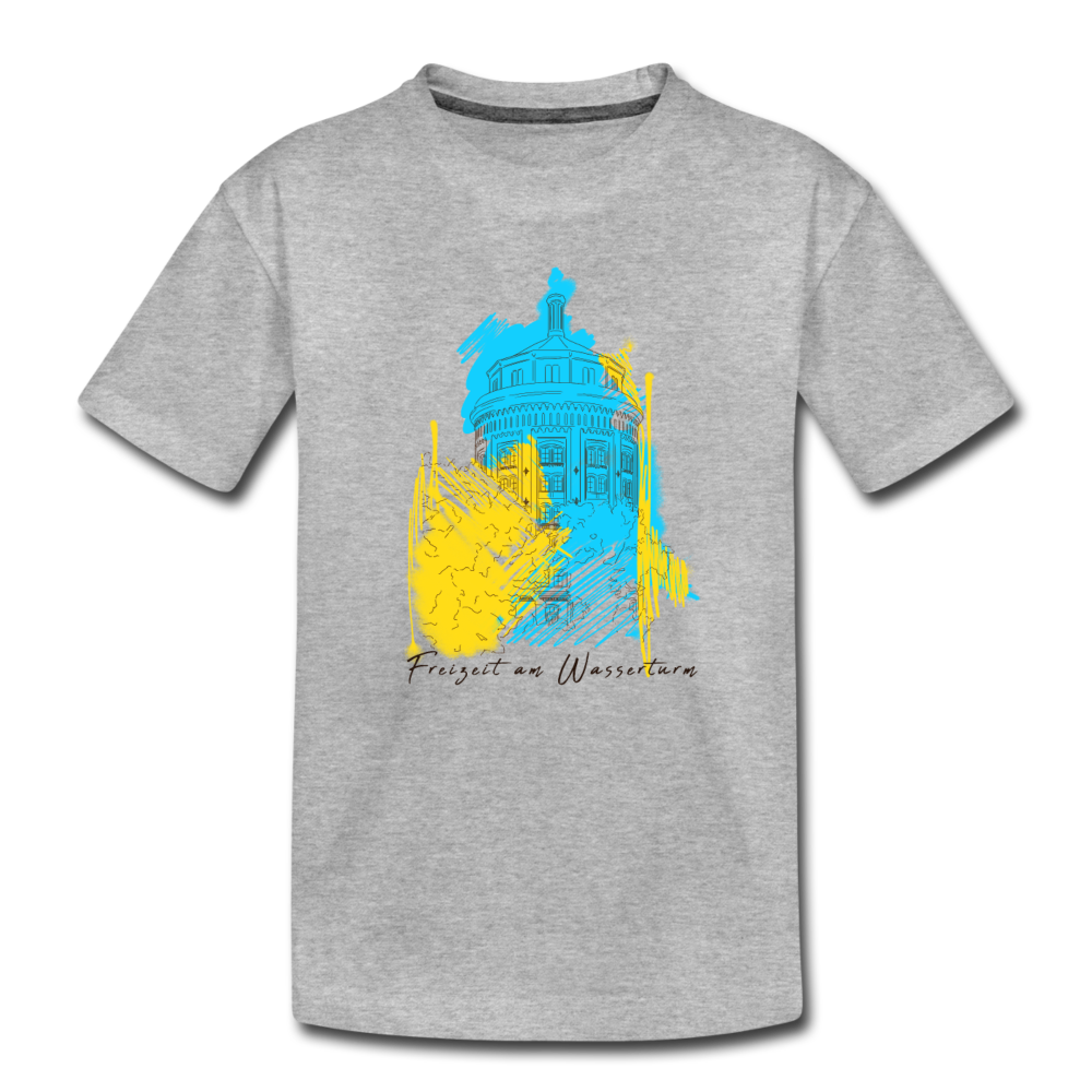 Freizeit am Wasserturm - Kinder Premium T-Shirt - Grau meliert