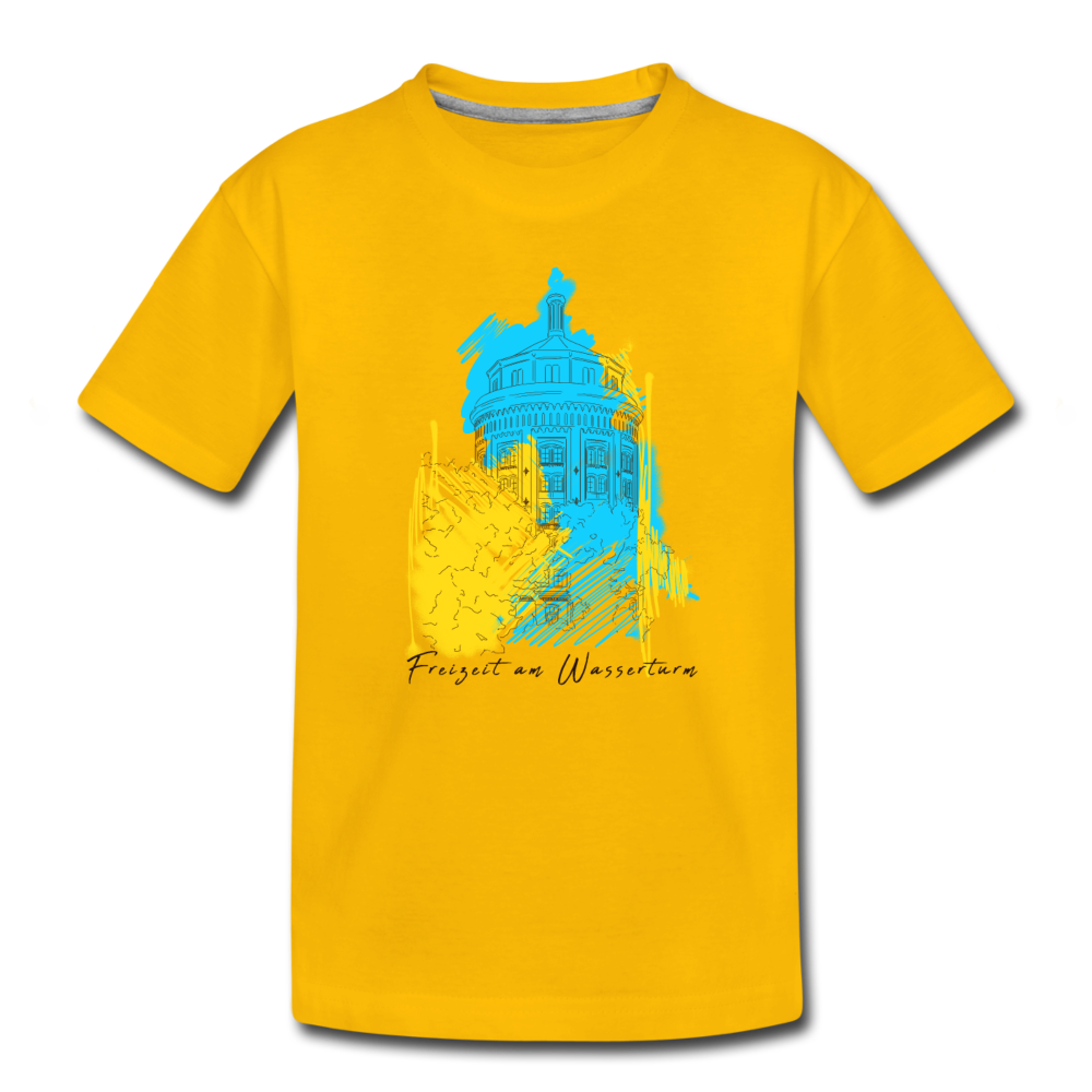 Freizeit am Wasserturm - Kinder Premium T-Shirt - Sonnengelb
