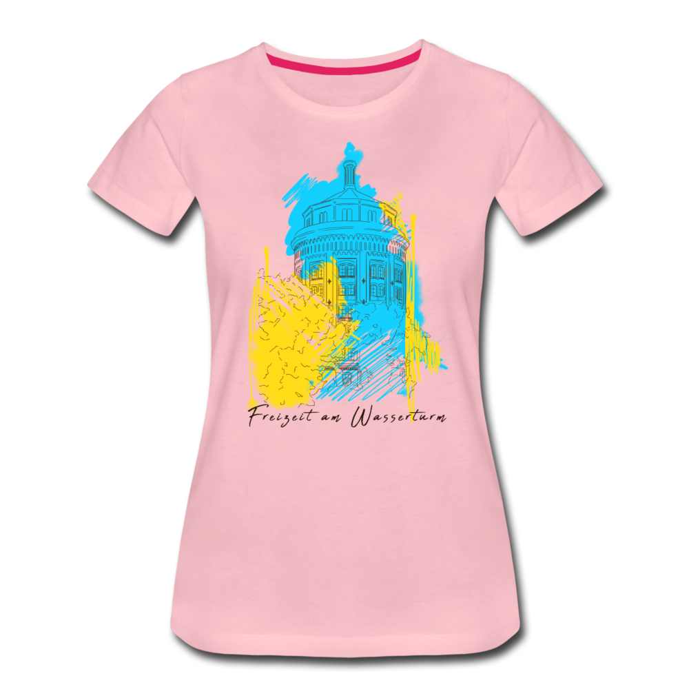Freizeit am Wasserturm - Frauen Premium T-Shirt - Hellrosa