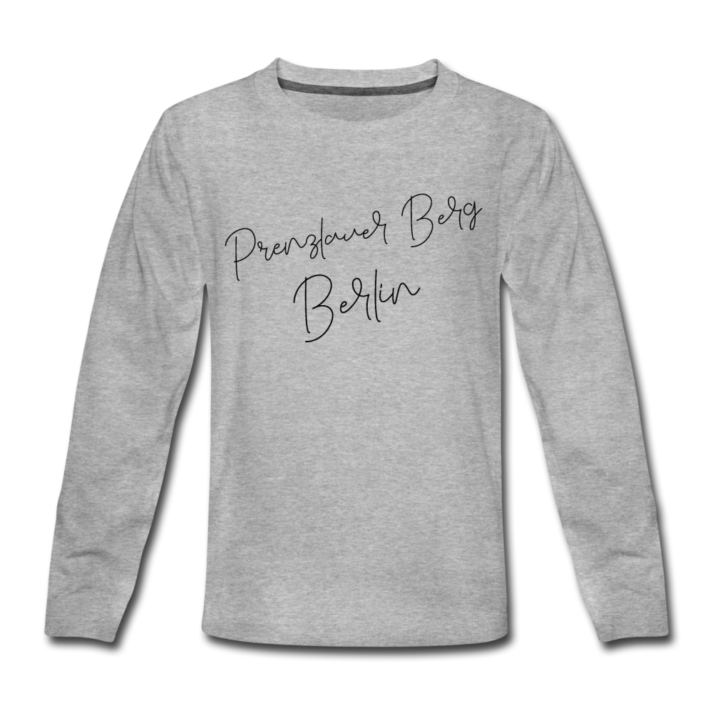 Prenzlauer Berg - Kinder Langarmshirt - Grau meliert