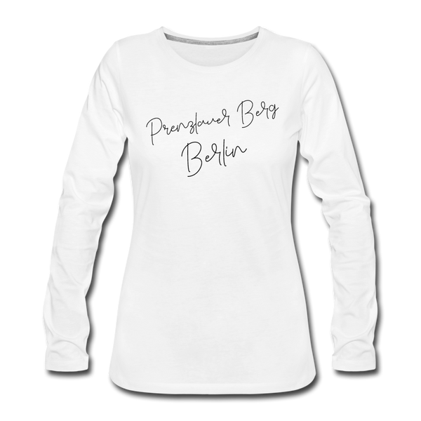 Prenzlauer Berg - Frauen Premium Langarmshirt - Weiß