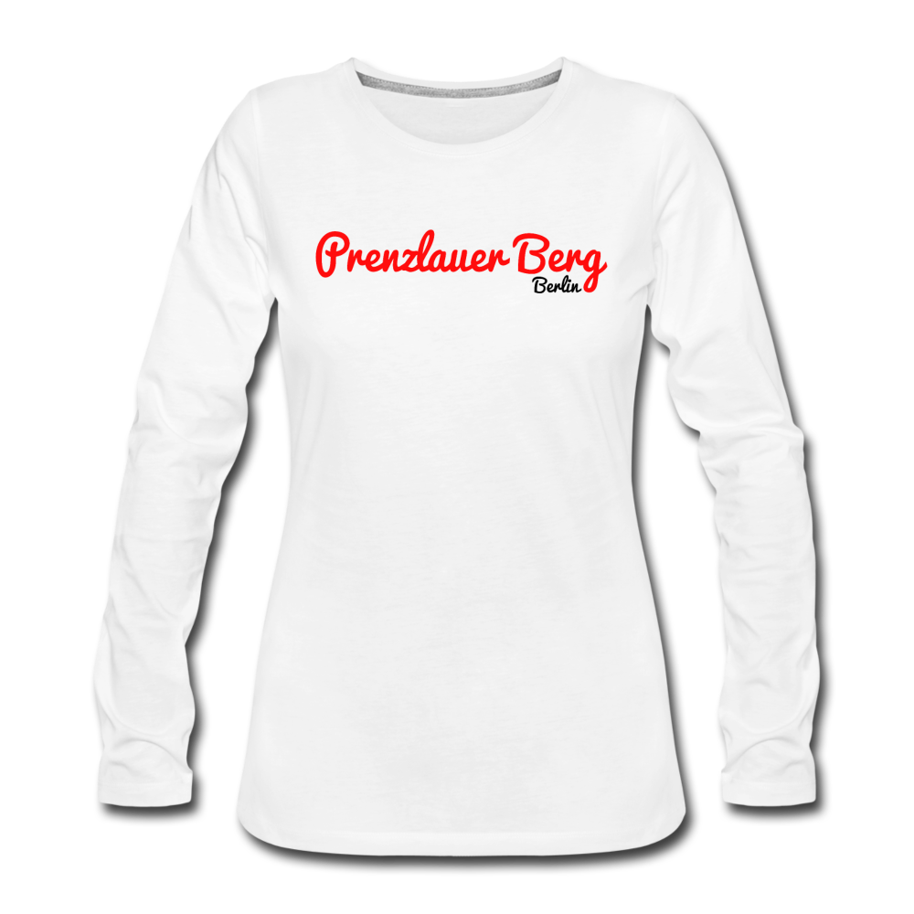 Prenzlauer Berg Berlin - Frauen Premium Langarmshirt - Weiß