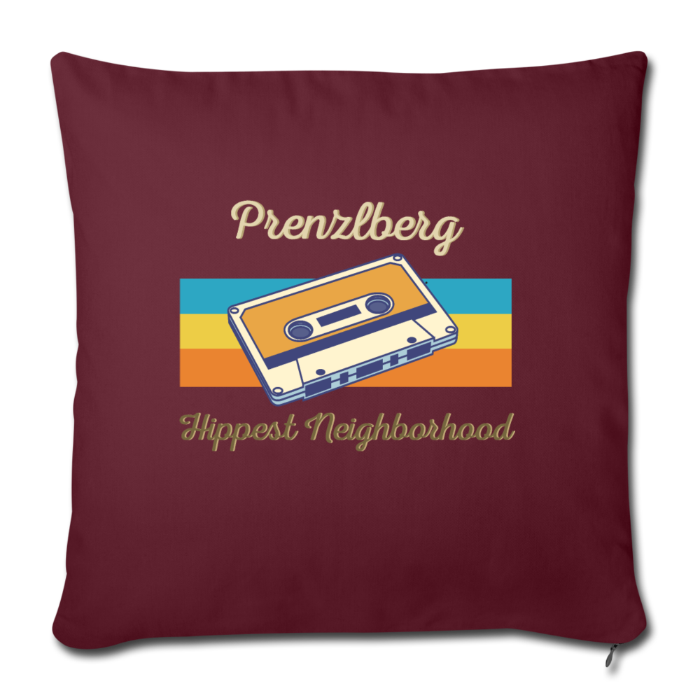 PrenzlBerg Hippest Neighborhood - Sofakissen mit Füllung (45 x 45 cm) - Burgunderrot