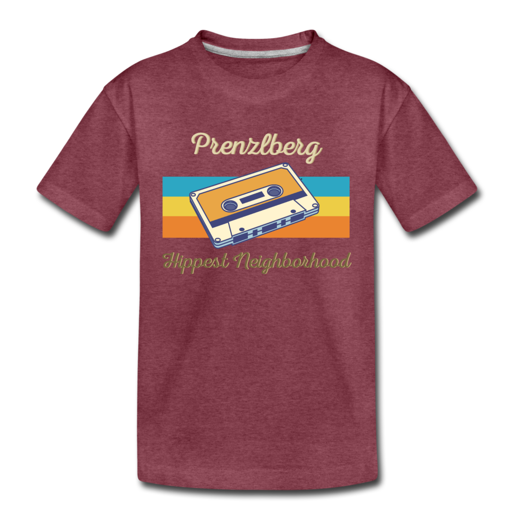 PrenzlBerg Hippest Neighborhood - Teenager Premium T-Shirt - Bordeauxrot meliert