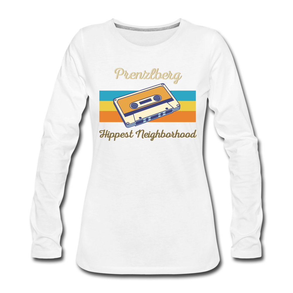 PrenzlBerg Hippest Neighborhood - Frauen Premium Langarmshirt - Weiß