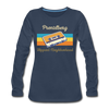 PrenzlBerg Hippest Neighborhood - Frauen Premium Langarmshirt - Navy